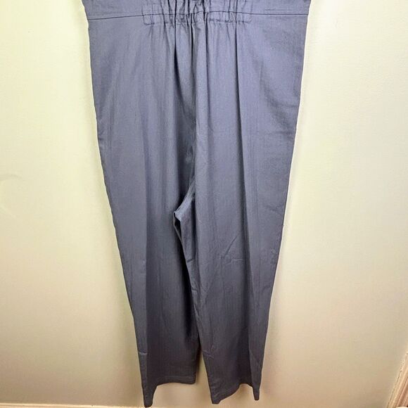 NWT Madewell Cap Sleeve Jumpsuit Utility Workwear Button Ft Straight Leg Blue S - Picture 8 of 16